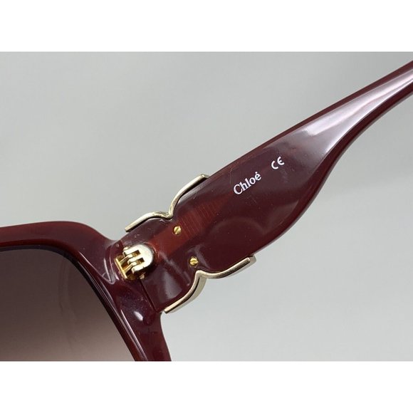 Chloe Sunglasses Square Burgundy CL 2239 C03 Size 58 [] 17-140 Oversized Sunglas main image 9